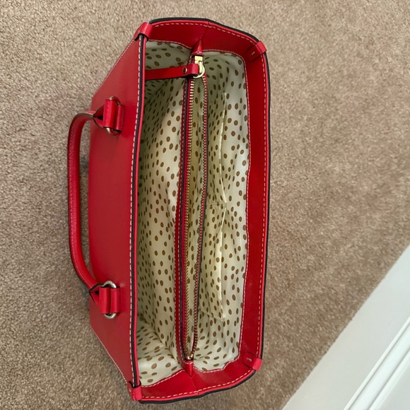 Like New Kate Spade Cherry Red Leather Satchel/Tote Purse/Pocketbook - Picture 13 of 15